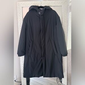 ZARA Men's Longline Hooded Overcoat